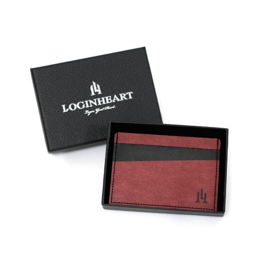 LOGINHEART 免取卡正面感應卡夾 氣勢紅黑 各類卡片直接感應不受其他卡片幹擾