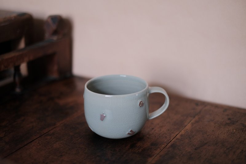 Mug | Stoneware celadon blue pottery mug - Mugs - Pottery Blue