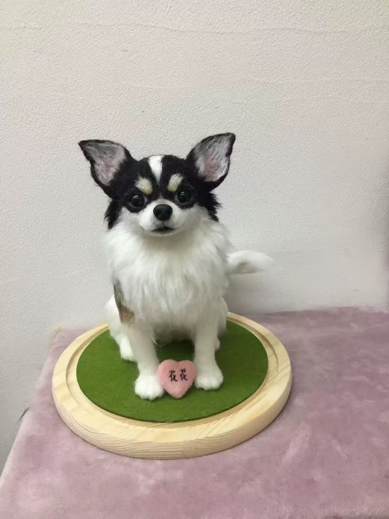 客制化逼真犬 羊毛氈 吉娃娃 寵物 娃娃 定制 手工 狗狗猫咪   15 - 貓/狗玩具 - 羊毛 多色
