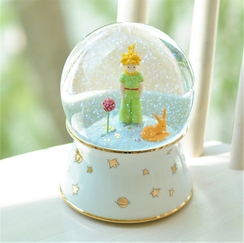 小王子與玫瑰、狐狸的相遇 水晶球音樂盒 生日情人聖誕交換禮物 - 裝飾/擺設  - 玻璃 