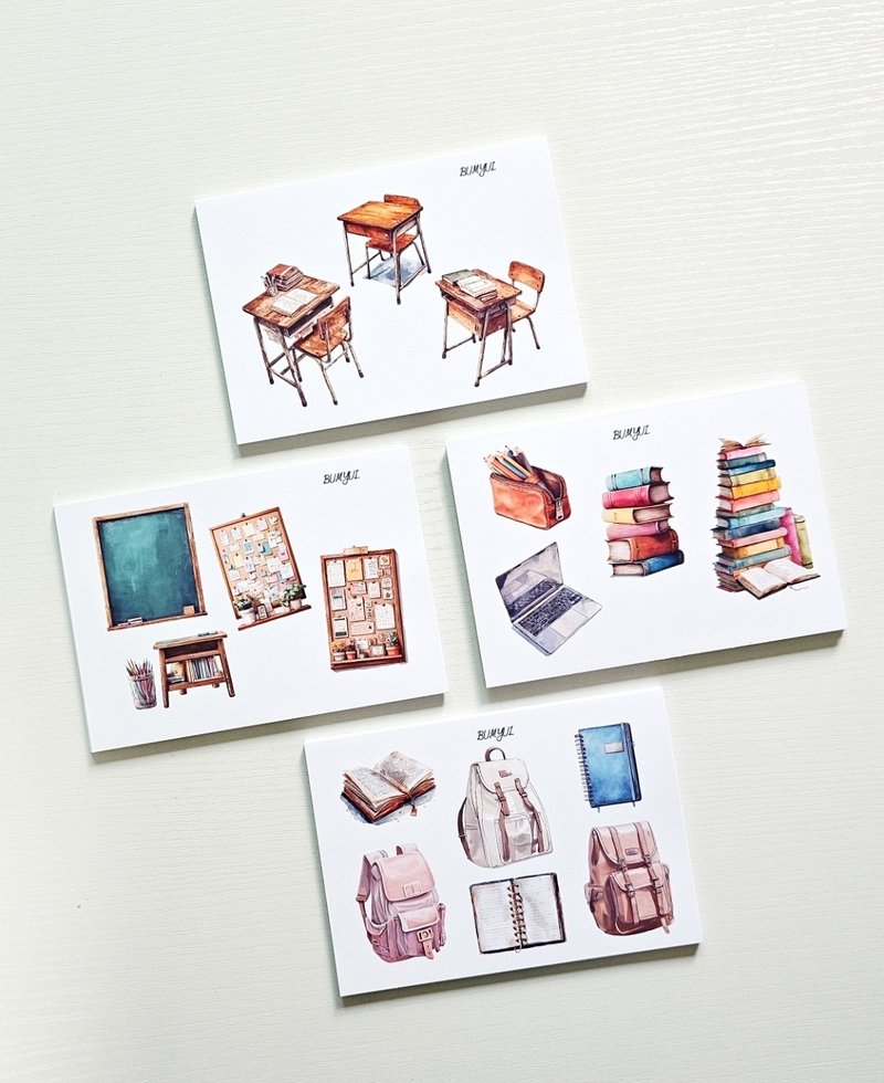Lesson Time Sticker Pack - 便條紙/便利貼 - 紙 多色