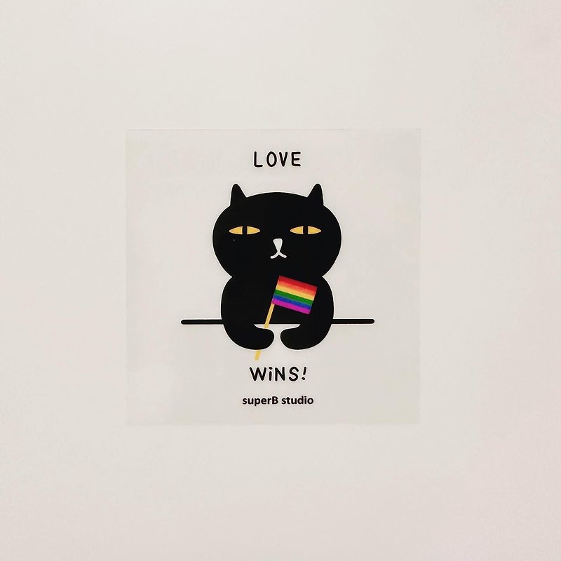 LOVE WINS ! / Sticker - Cards & Postcards - Paper Multicolor
