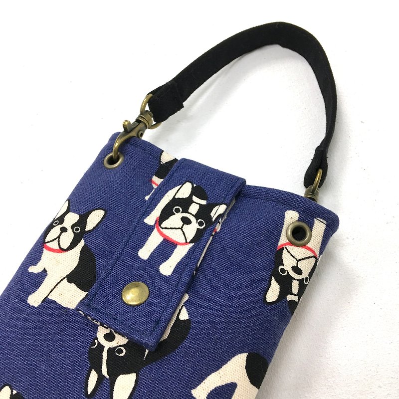 | •R• | French Bulldog | Mobile Phone Bag - Phone Cases - Cotton & Hemp 