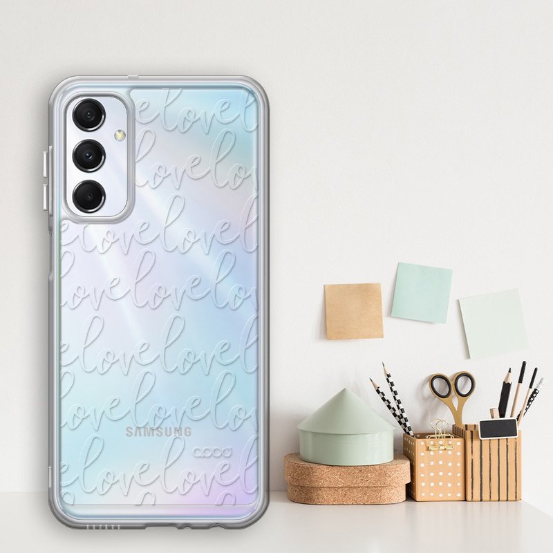 A15/A25/A26/A34/A35/A36/A55/A56/M14/M34 5G 浮雕感雙料殼-LOVE - 手機殼/手機套 - 其他材質 多色