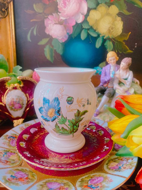 【SEAL限定商品】 1930 アンティーク花瓶 手描きポピー ウェッジウッド 食器