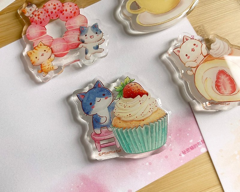 Secret Cat Dessert Collection Styling Magnet - Magnets - Other Materials 