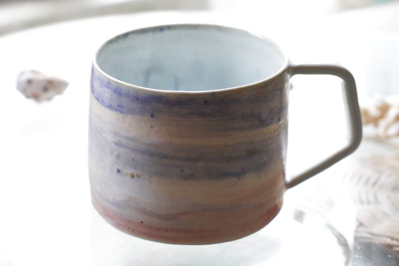 手拉坏花蓮印象陶杯/馬克杯/茶杯10 - 咖啡杯/馬克杯 - 陶 多色
