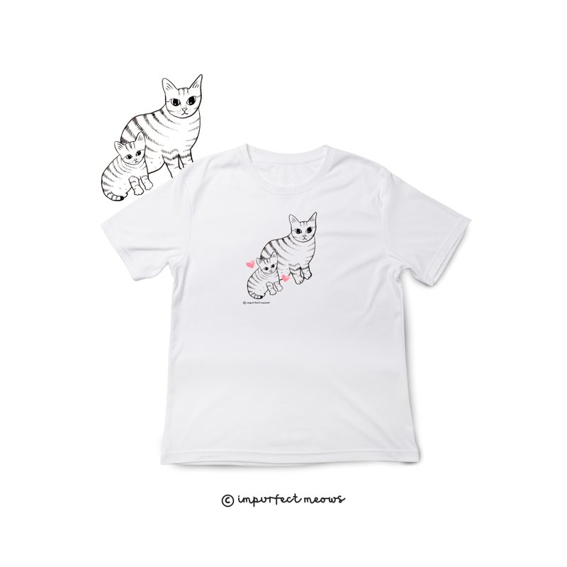 Impurfect Meows | Cat Mom T-Shirt - Women's T-Shirts - Cotton & Hemp White