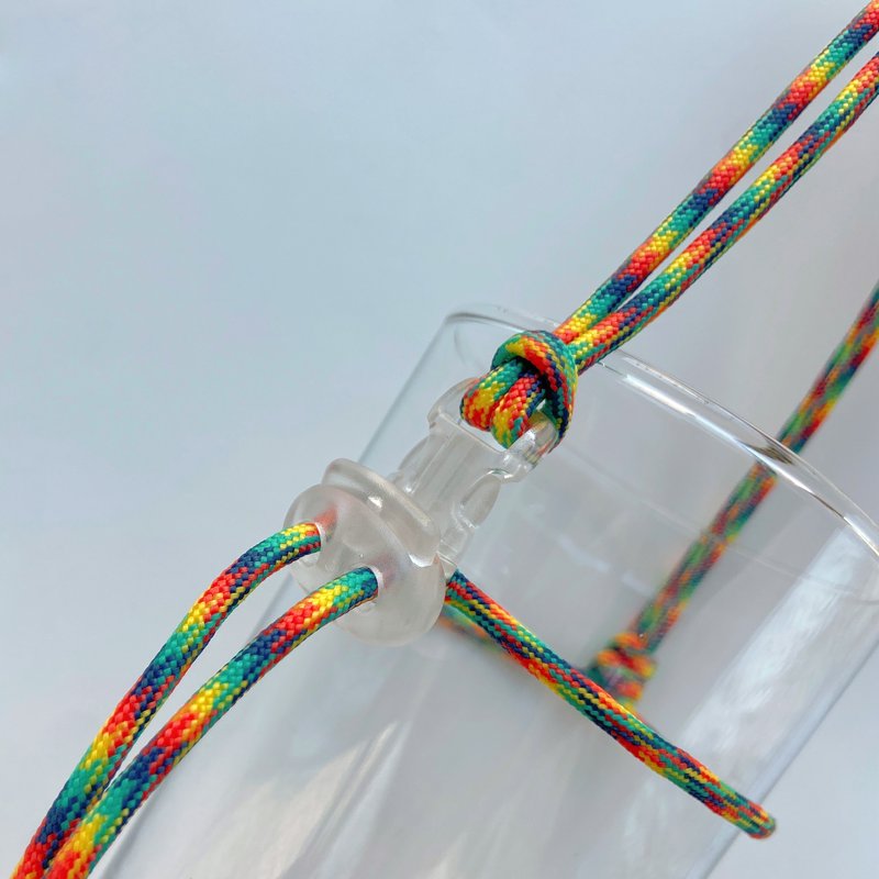 Pride Lite | Extended Telescopic Beverage Strap Paracord Drink Cup Rope Paracord Cup Bag Rainbow - ถุงใส่กระติกนำ้ - ไนลอน หลากหลายสี