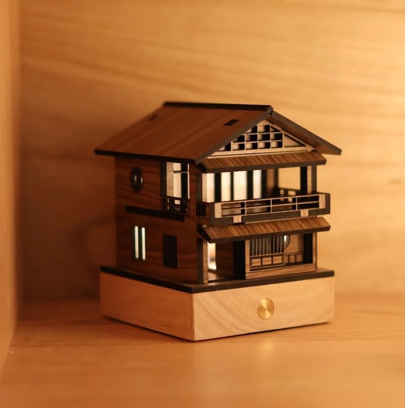 【海之京都-翼宿五/伊根舟屋】床頭燈/桌面擺件/USB/送小船 - 燈具/燈飾 - 木頭 咖啡色