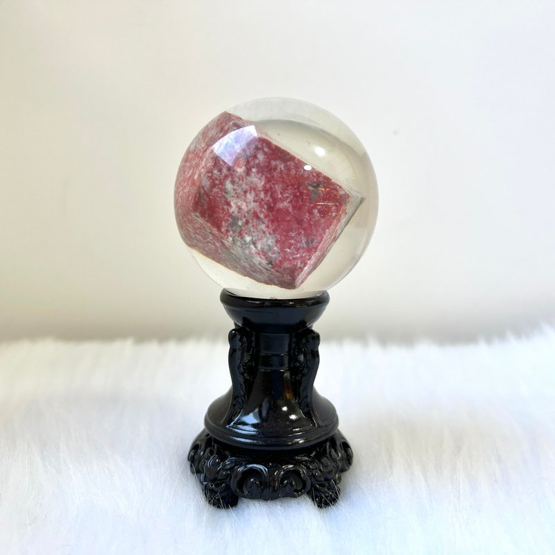 朱砂樹脂球 | 水晶 | 水晶球 | 水晶擺件 - 擺飾/家飾品 - 水晶 紅色