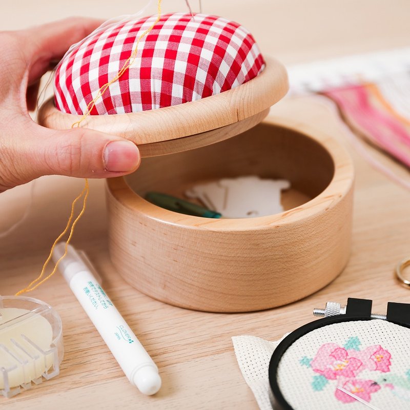 【圓針插盒】十字繡工具 多功能收納盒 置物盒 | Xiu Crafts - 居家收納/收納盒/儲物盒 - 木頭 多色