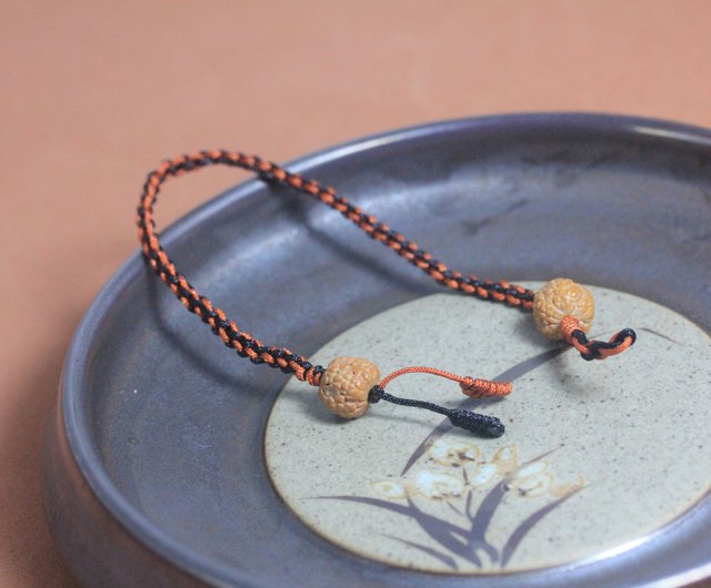 ルドラクシャ】ハンドロープブレスレット/魔除け・災難避け/金運アップ