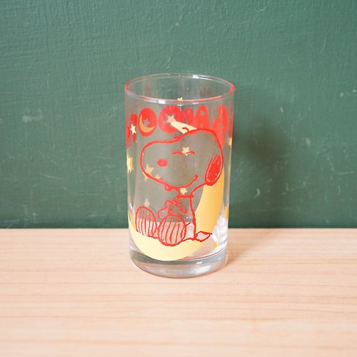 北極二手雜貨 【北極二手雜貨】Snoopy玻璃杯 史奴比玻璃杯