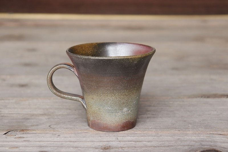 Bizen coffee cup (middle) c1 - 060 - แก้วมัค/แก้วกาแฟ - ดินเผา สีนำ้ตาล