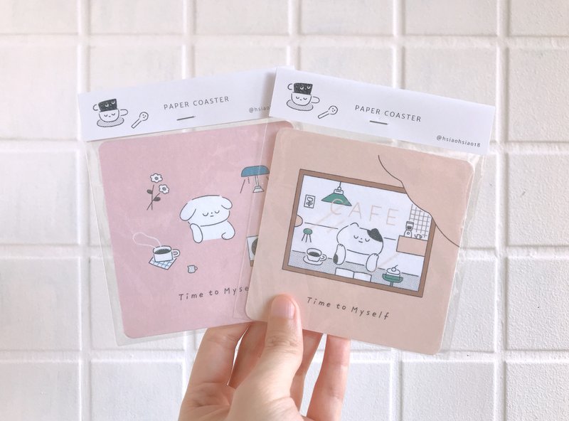 Time to myself / coaster postcard - การ์ด/โปสการ์ด - กระดาษ สึชมพู