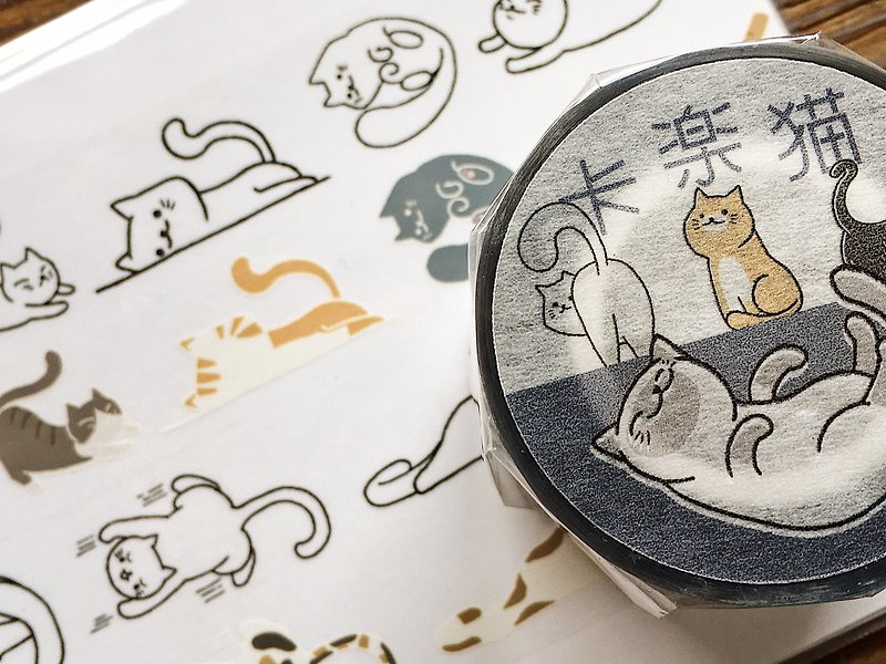 【卡樂貓】 PET膠帶 陰刻與陽刻的套色印章概念膠帶 by Noen羊