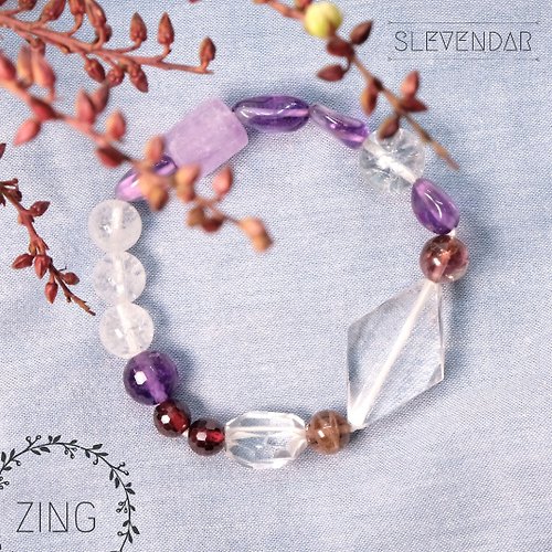 Zing Crystal 紫色系列水晶手串