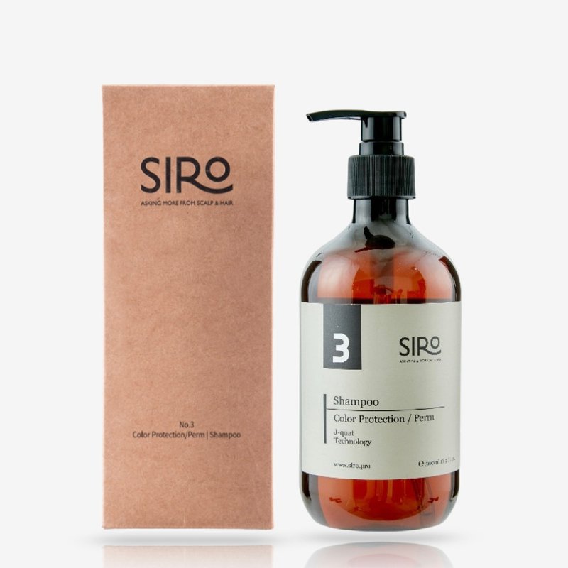 [SIRO] No. 3 Color Protecting and Repairing Shampoo 500ml, color protecting, dyed and permed damaged hair, thick and stiff hair - แชมพู - วัสดุอื่นๆ 