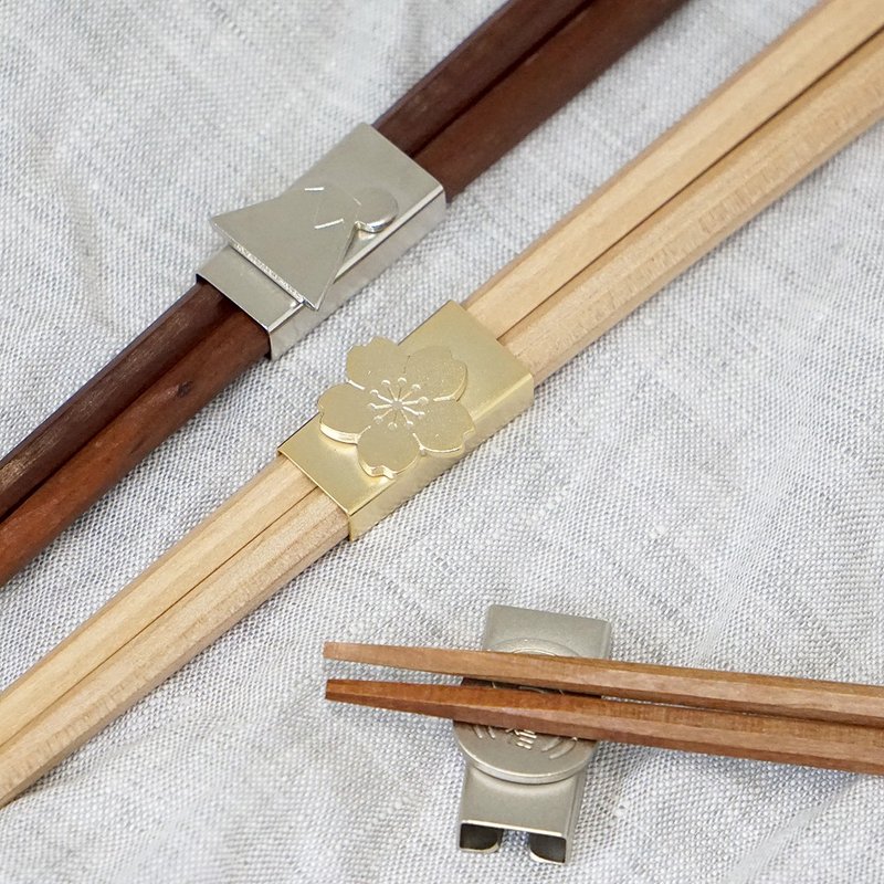 Hashidome Chopsticks Rest Cutlery Metal Japanese Tableware Kitchen Gift Japan - 筷子/筷架 - 其他金屬 金色