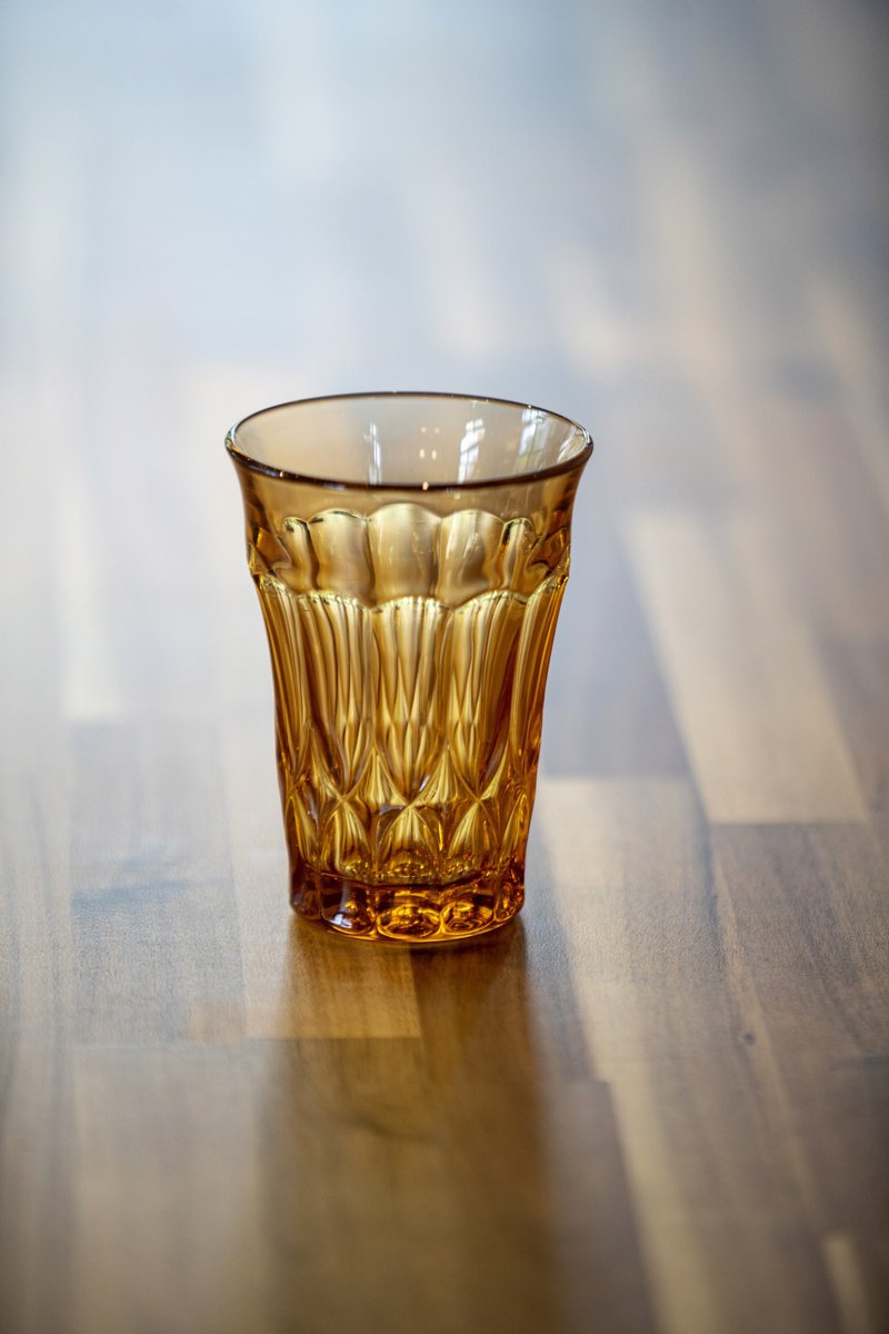 日本製 琥珀色玻璃水杯 全新未使用 - 玻璃杯 - 玻璃 橘色