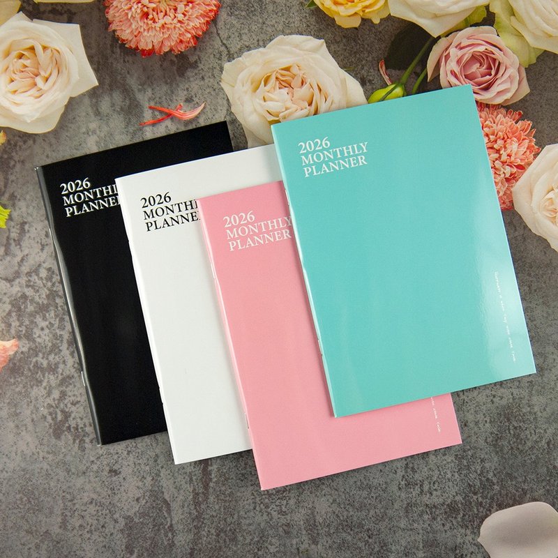 【conifer綠的事務】2026年 25K シンプル月間プランナー - ノート・手帳 - 紙 多色