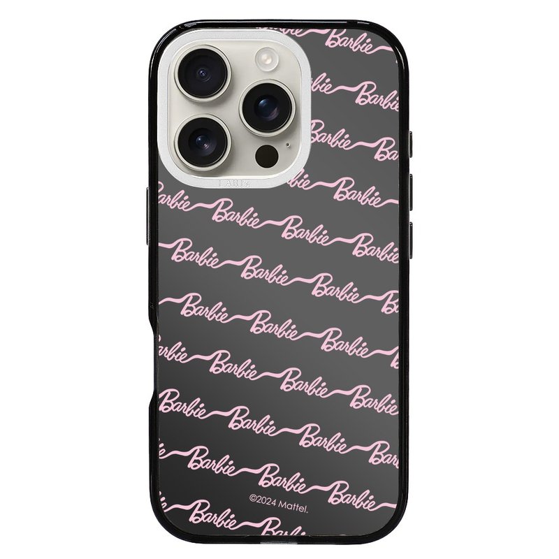 Barbie 粉色緞帶 鏡面 磁吸透黑框 iPhone 16 15 14 13 Pro Max - 手機殼/手機套 - 環保材質 黑色