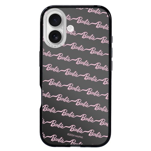 Barbie Pink Ribbon Mirror Magnetic Transparent Black Frame iPhone 16 15 14  13 Pro Max