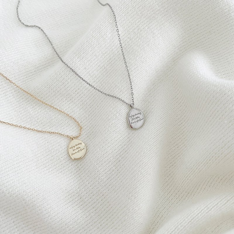 JIN CHA GOD-Irregular sterling silver necklace silver/gold Enjoy today in the love - สร้อยคอ - เงินแท้ 