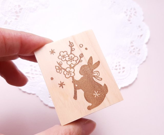 消しゴムはんこNo.169 うさぎとお花② | afcingenieros.com