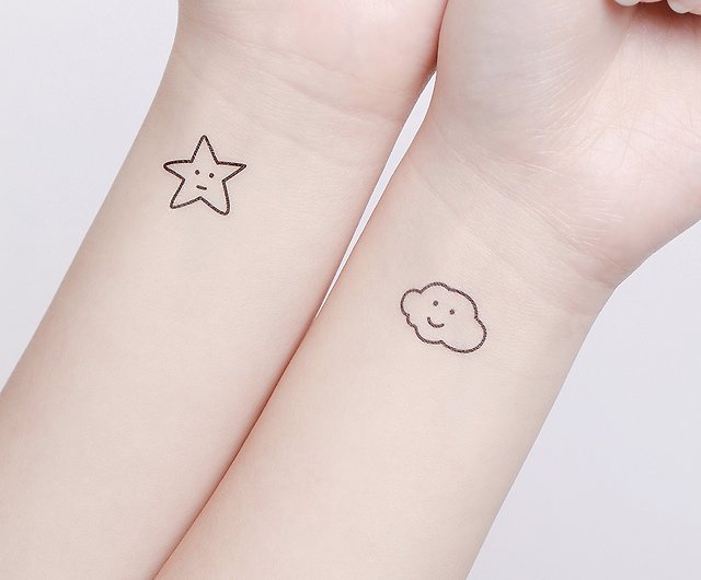 Surprise Tattoos - Cloud And Star Temporary Tattoo - Shop Surprise Tattoos  Temporary Tattoos - Pinkoi