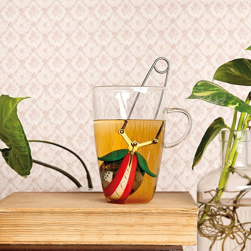 OTOTO Edible Camellia-Tea Infuser - ถ้วย - สแตนเลส สีแดง