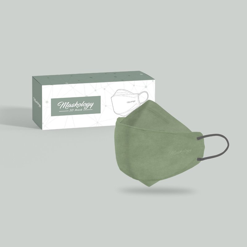 Maskology 3D mask 3D立體口罩 - Green Bean豆沙綠 香港製造 - 口罩/口罩收納套 - 其他材質 綠色