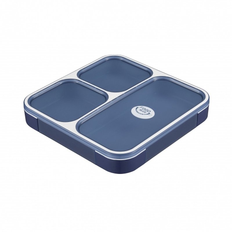 CB Japan Fashion Paris Series Slim Lunch Box 800ml-Fashion Blue - กล่องข้าว - พลาสติก สีน้ำเงิน