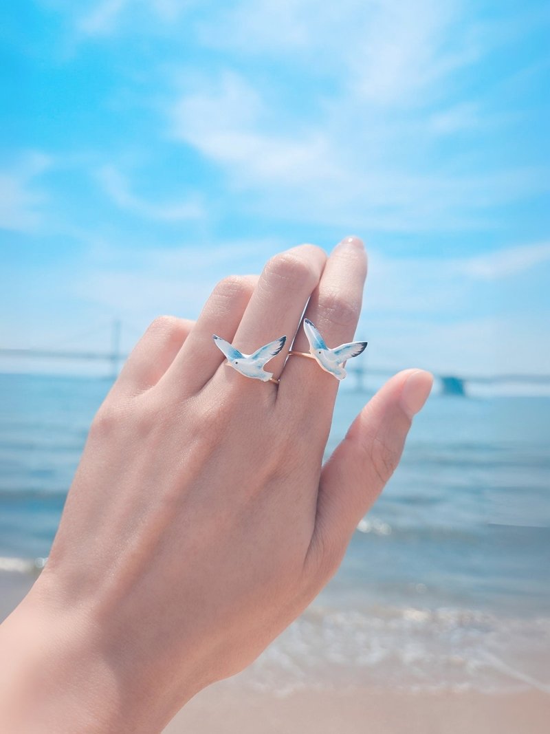 【どうぶつたち No.089】カモメ . リング - リング・指輪 - レジン 
