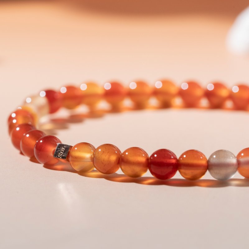 D12601 icy red agate | natural energy bracelet | 4.5-5.5mm - Bracelets - Crystal Red