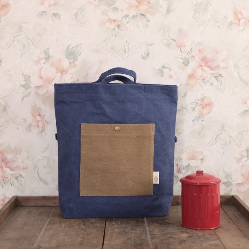 Honey Toast (Royal Blue)-Environmentally Friendly Portable Crossbody Bag - Messenger Bags & Sling Bags - Cotton & Hemp Blue