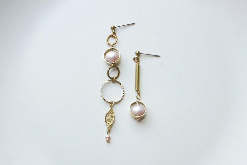 Dew - earring  clip-on earring - Earrings & Clip-ons - Copper & Brass Pink