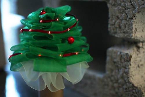 Crystal Rose Ribbon 緞帶專賣 LiTex LED聖誕樹DIY材料包/森林系