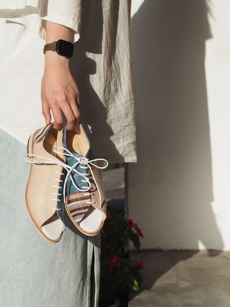 Love Florian high heels - Jade - Sandals - Cotton & Hemp Blue