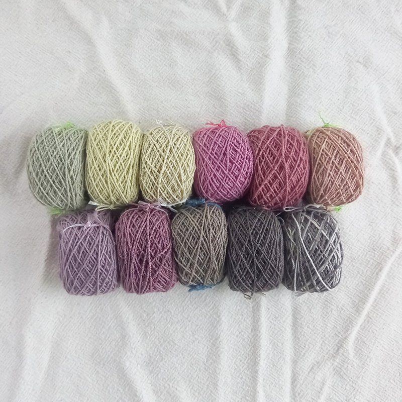 太糸/ 暖色・ブラウン系11色セット/ 草木染め綿糸/ 太さ1mm 10g/ 刺繍糸・刺し子糸・クロスステッチ・ダーニング・ラッピング - 編織/刺繡/羊毛氈/縫紉 - 棉．麻 多色