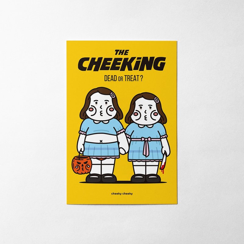 cheeky cheeky 惡搞閃靈 THE CHEEKING 電影 明信片 - 卡片/明信片 - 紙 白色