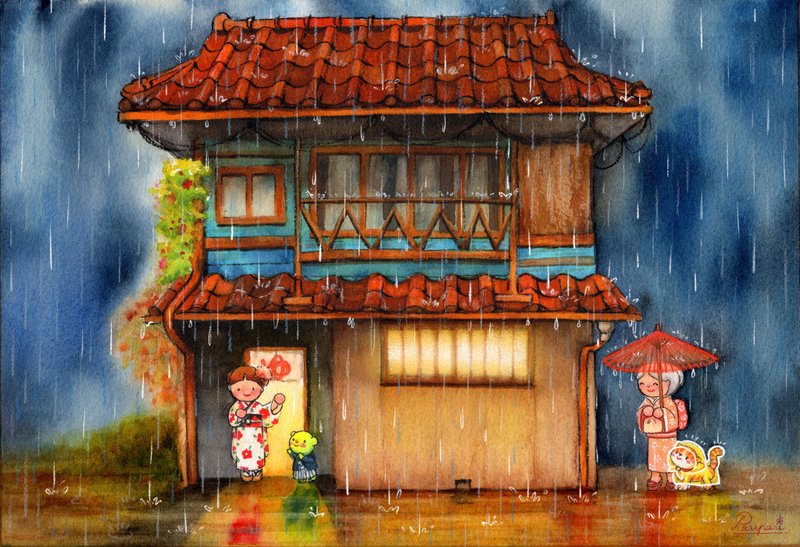 Welcome Back Home l Postcard - 卡片/明信片 - 紙 咖啡色