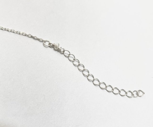 │Light jewelry│Mi-shaped small pearl• Clavicle chain• 14K