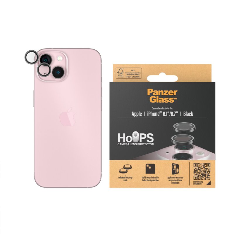 Hoops 分體式鏡頭保護貼 iPhone 15全系列 - 手機配件 - 其他材質 
