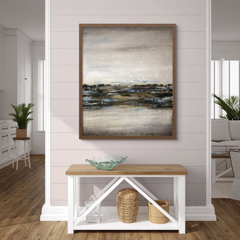 Large original canvas wall landscape textured art for wall - 壁貼/牆壁裝飾 - 棉．麻 卡其色