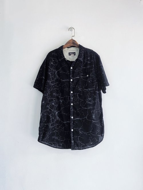 河水山 modern amusement大理石古著夏威夷襯衫上衣 vintage Aloha Shirt