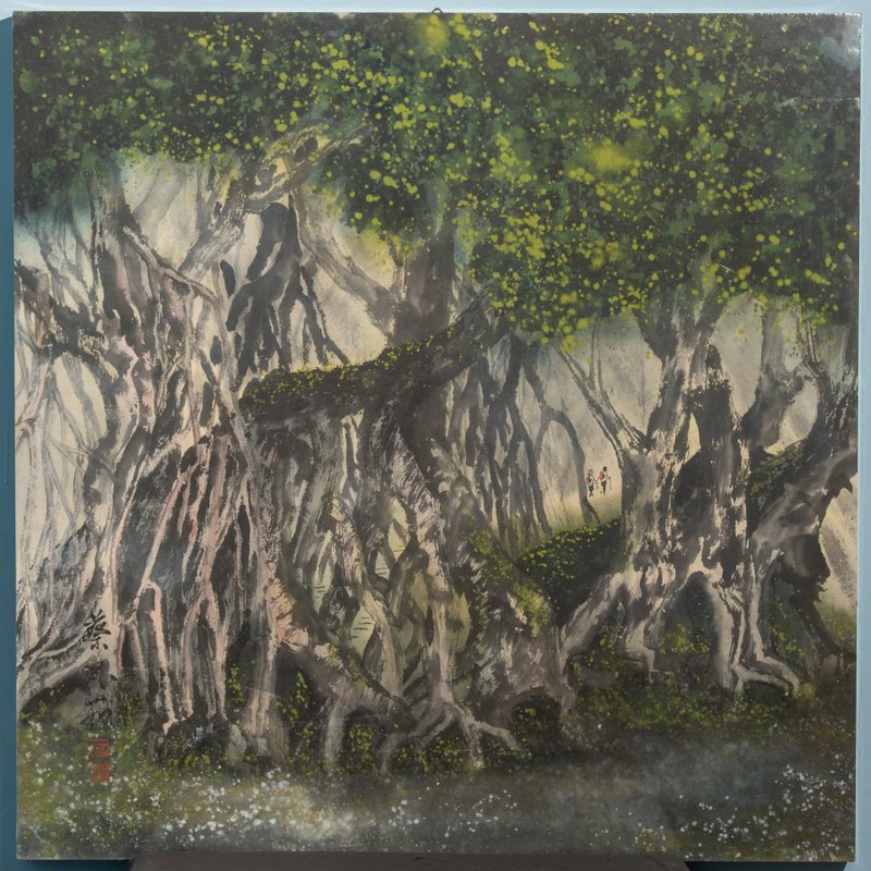 蔡淑茹重彩畫創作 漫步森林 - 海報/掛畫/掛布 - 其他材質 