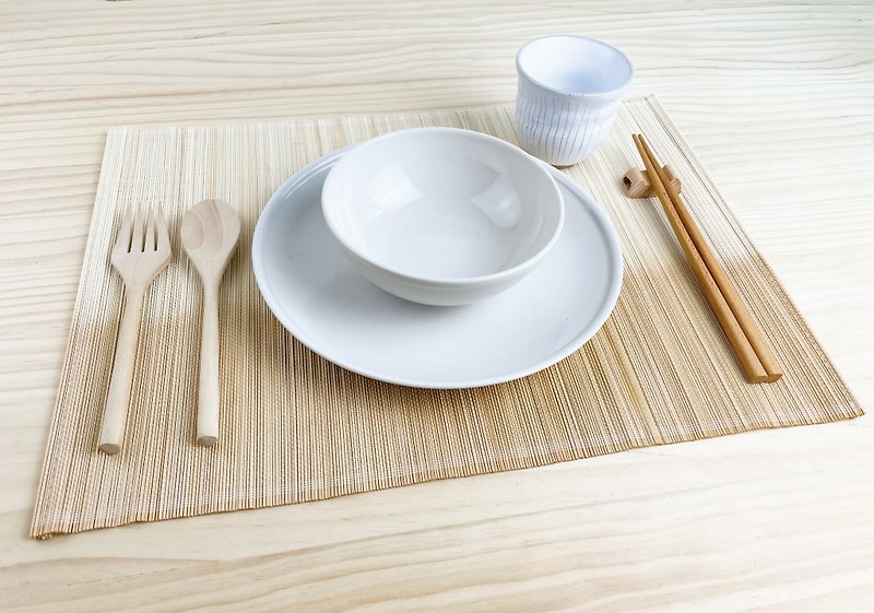 Natural Dye Bamboo Placemat (Tea Dye) Natural Dye - ผ้ารองโต๊ะ/ของตกแต่ง - ไม้ไผ่ สีนำ้ตาล