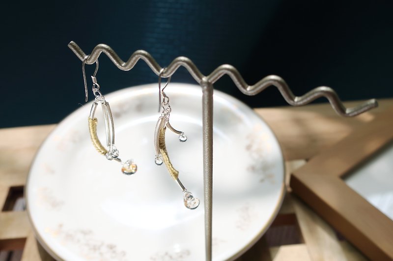 Time goes around-925 sterling silver earrings - Earrings & Clip-ons - Other Metals Gold